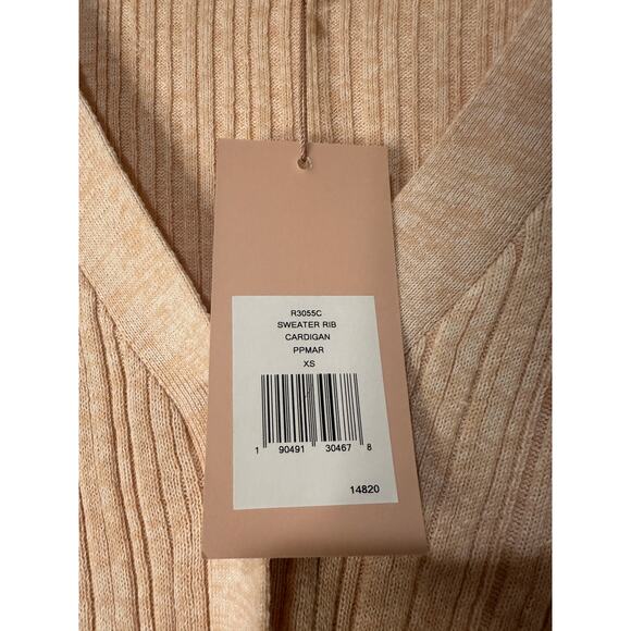 Eberjey Infinite Ribbed Cardigan Sweater Size XS NWT Lightweight Organic Cotton - Picture 7 of 16